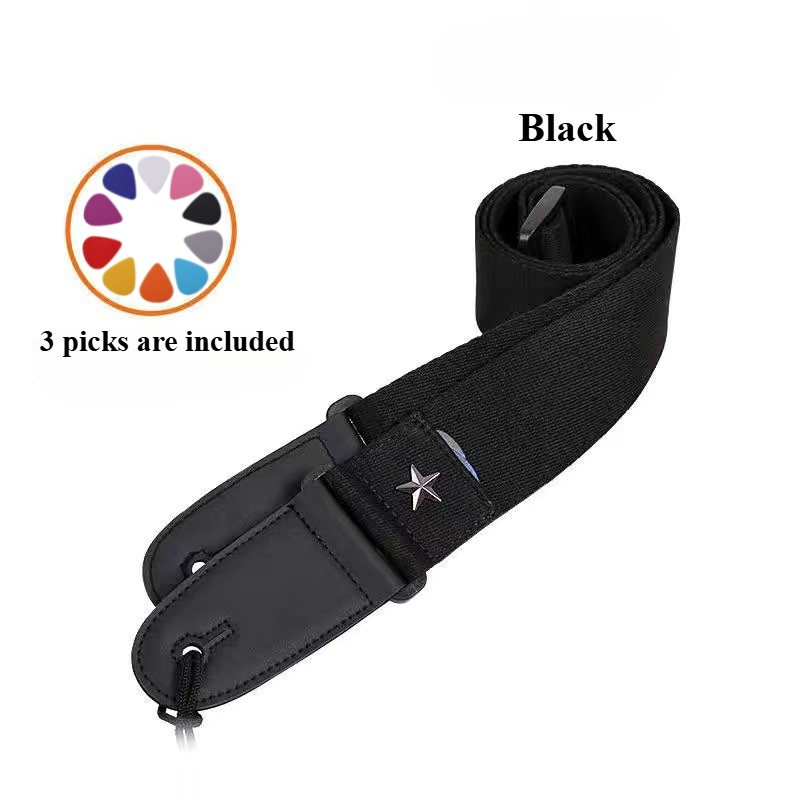 Musical Instrument Organ - Embroidered Cross Guitar Strap - Adjustable
