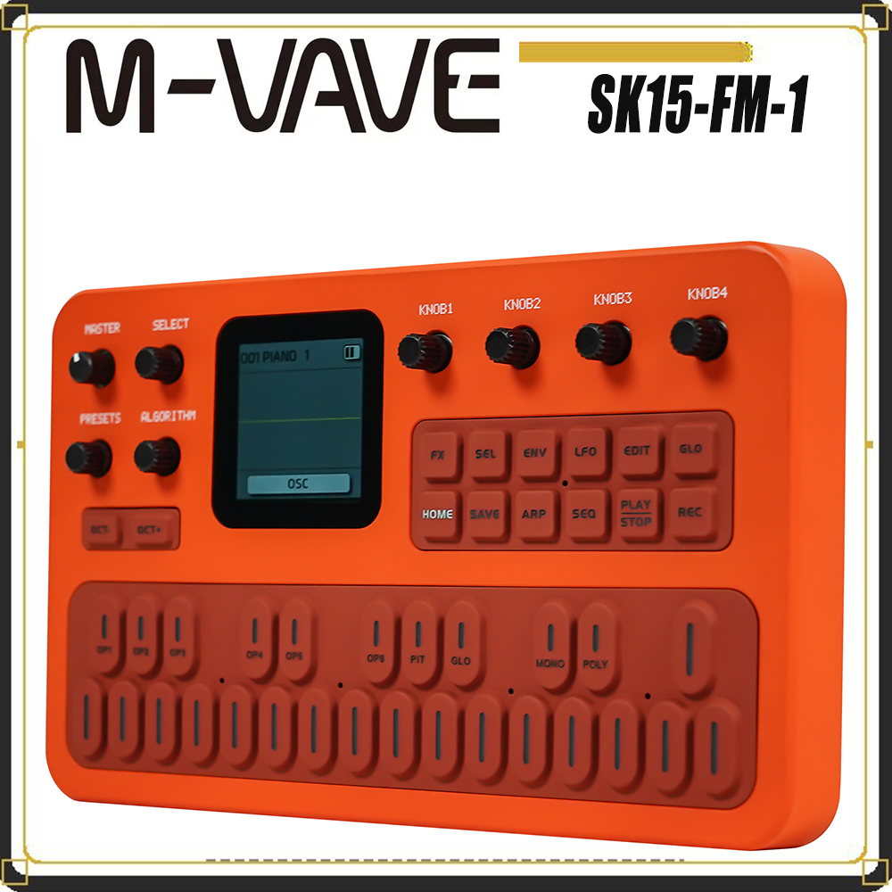 Musical Instrument Synthesizer - M-VAVE （SK15）FM-1 Digital Wave Synthesizer,LCD Screen,
