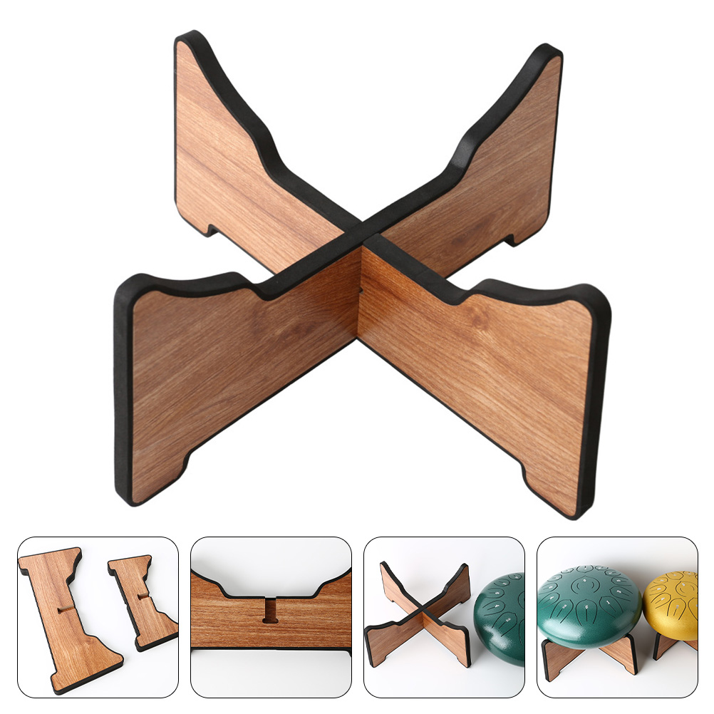 Tongue Drum Steel - Steel Tongue Drum Holder Wooden Display