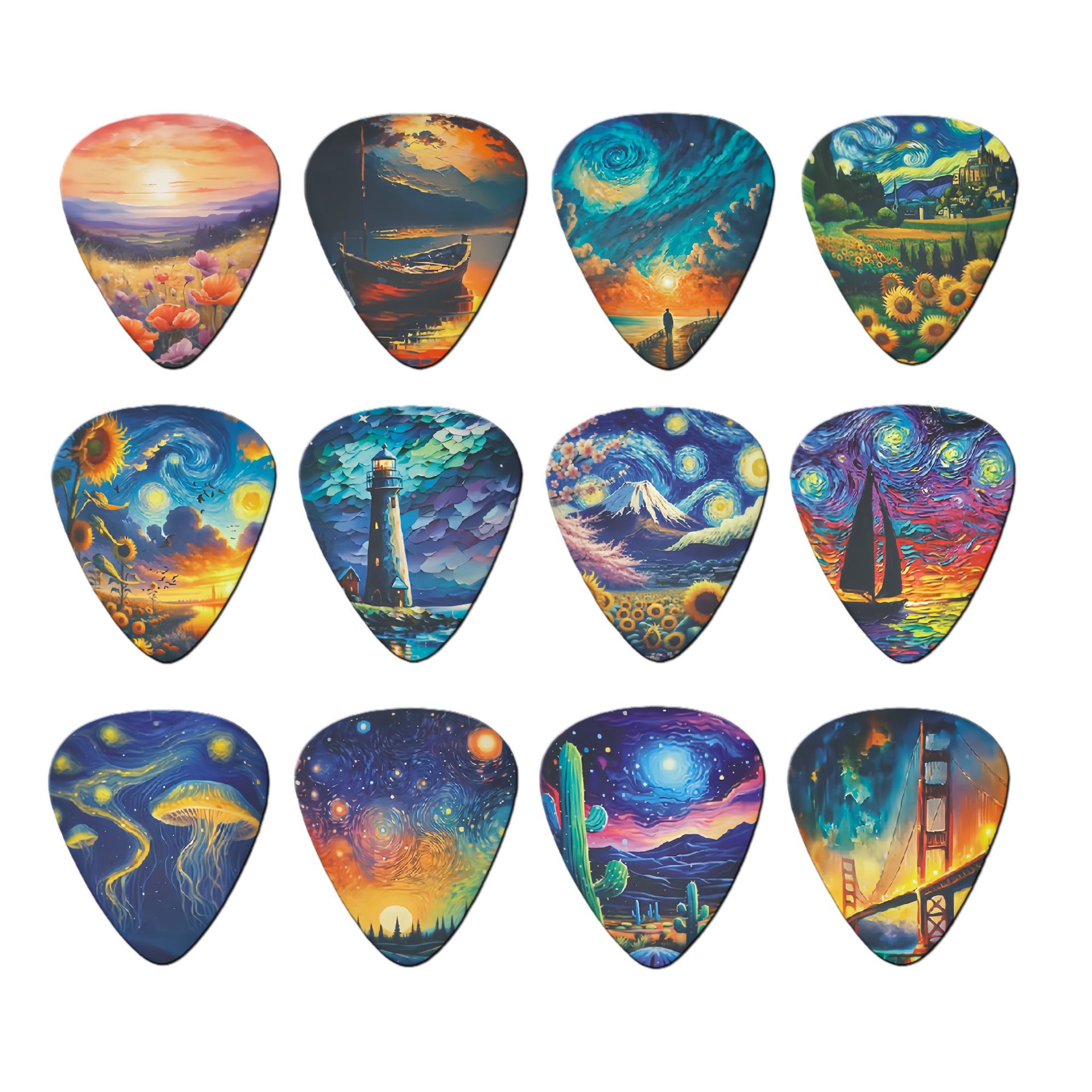 12 Pieces Guitar Picks 0.46mm  - Musical Instrument Organ 评论和价格