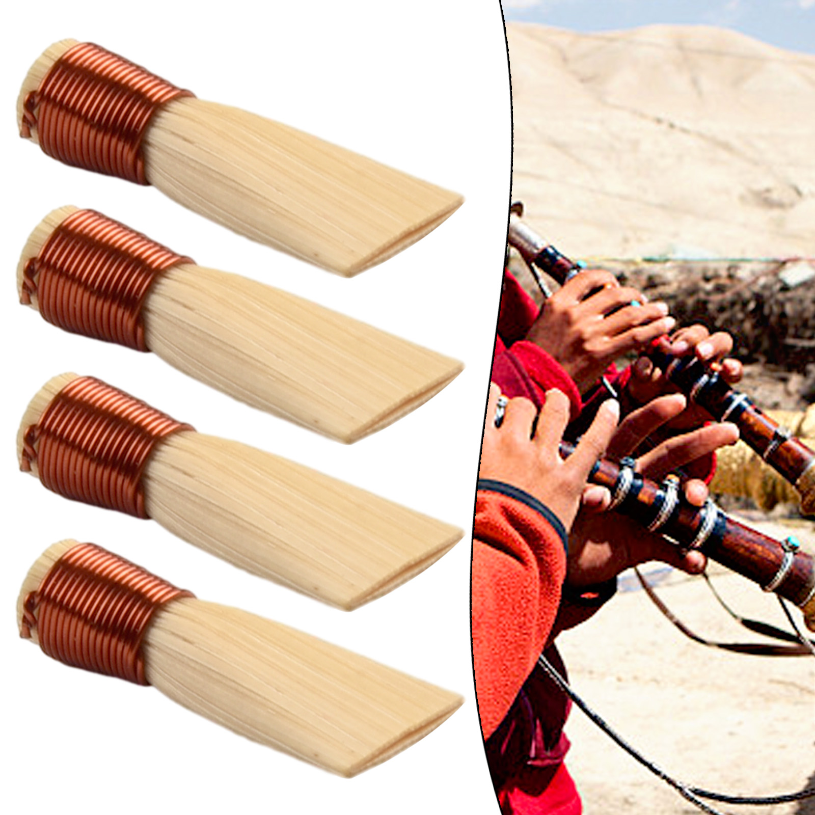 Set of 4 Suona Reed Whistles M - Musical Instrument Reed 评论和价格