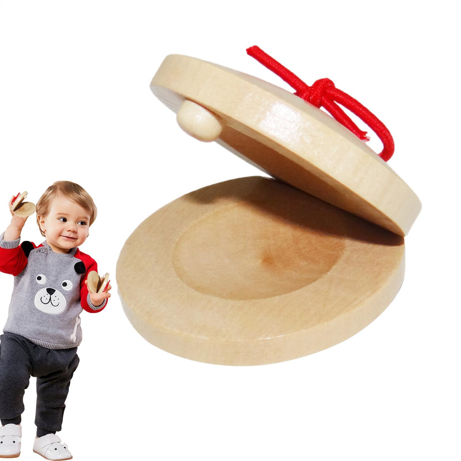 Wooden Castanets Kids Musical  - Musical Instrument Games 评论和价格