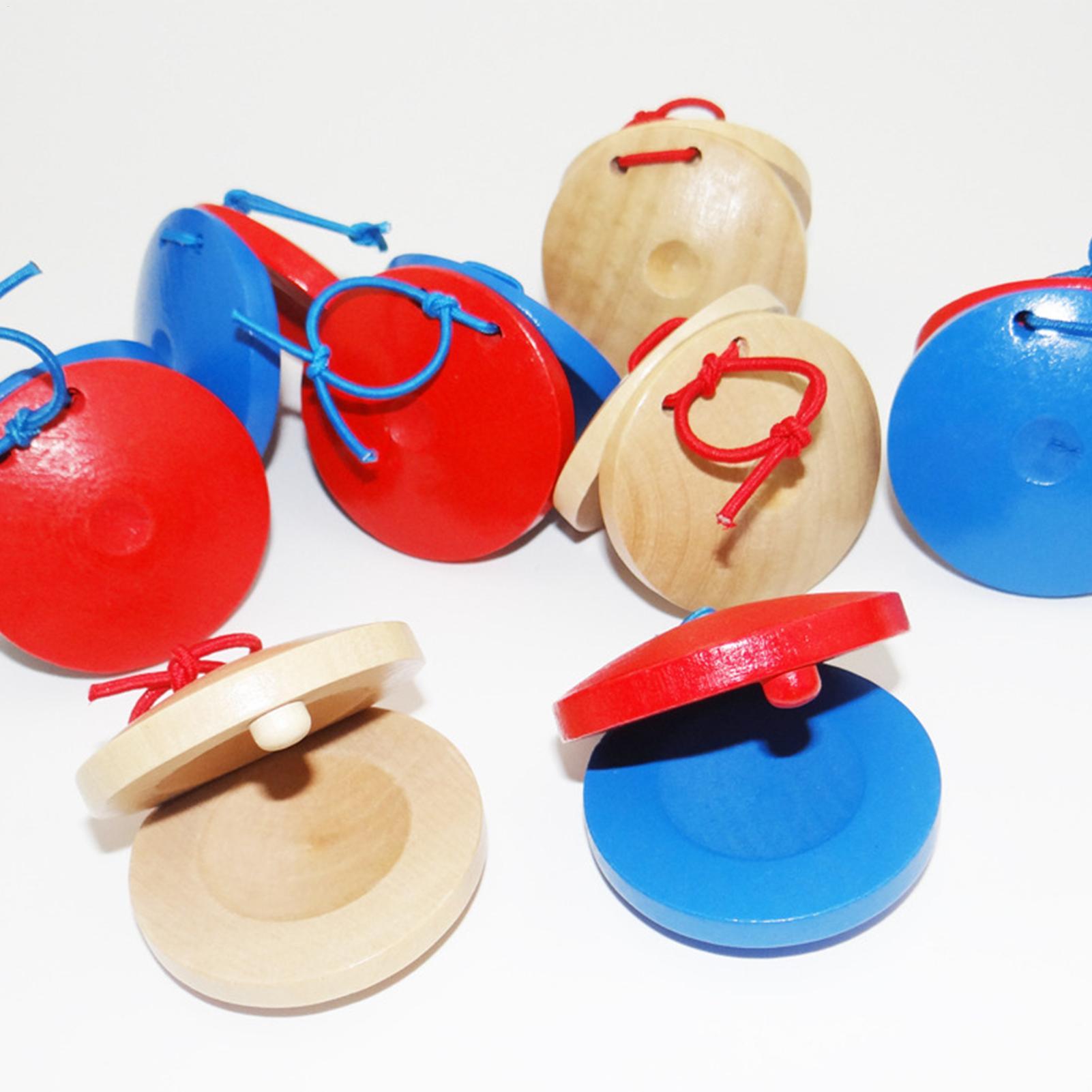 Wooden Castanets Kids Musical  - Musical Instrument Games 评论和价格