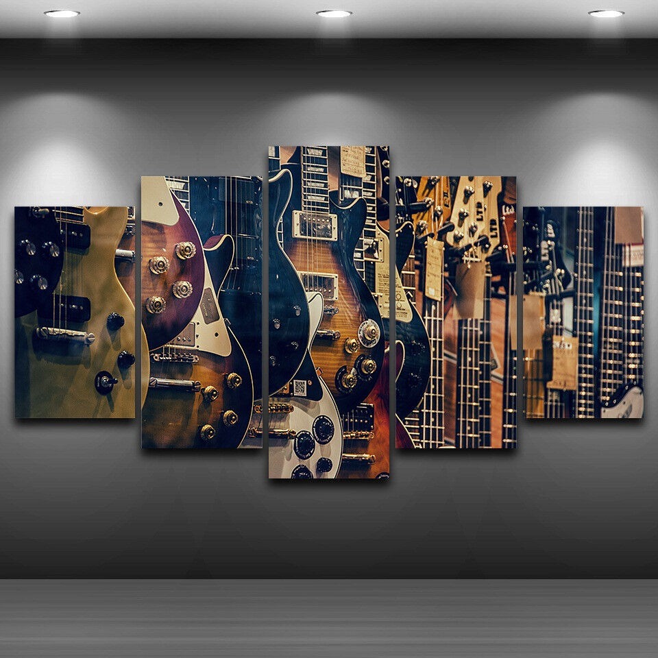 No Frame Canvas 5Pieces Vintag - Musical Instrument Africa 评论和价格