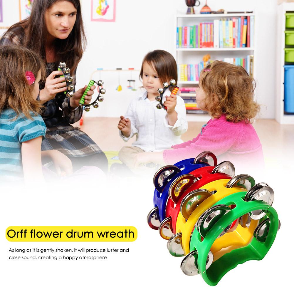 4pcs Tambourine Jingles Rattle - Musical Instrument Games 评论和价格