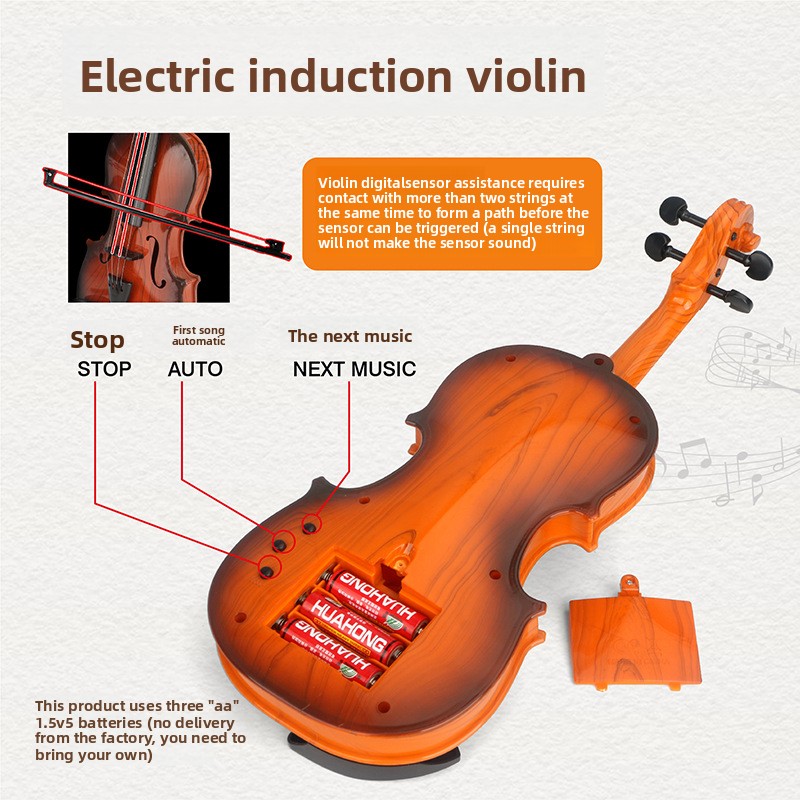 Acoustic Violin Toys Adjustabl - Musical Instrument Games 评论和价格