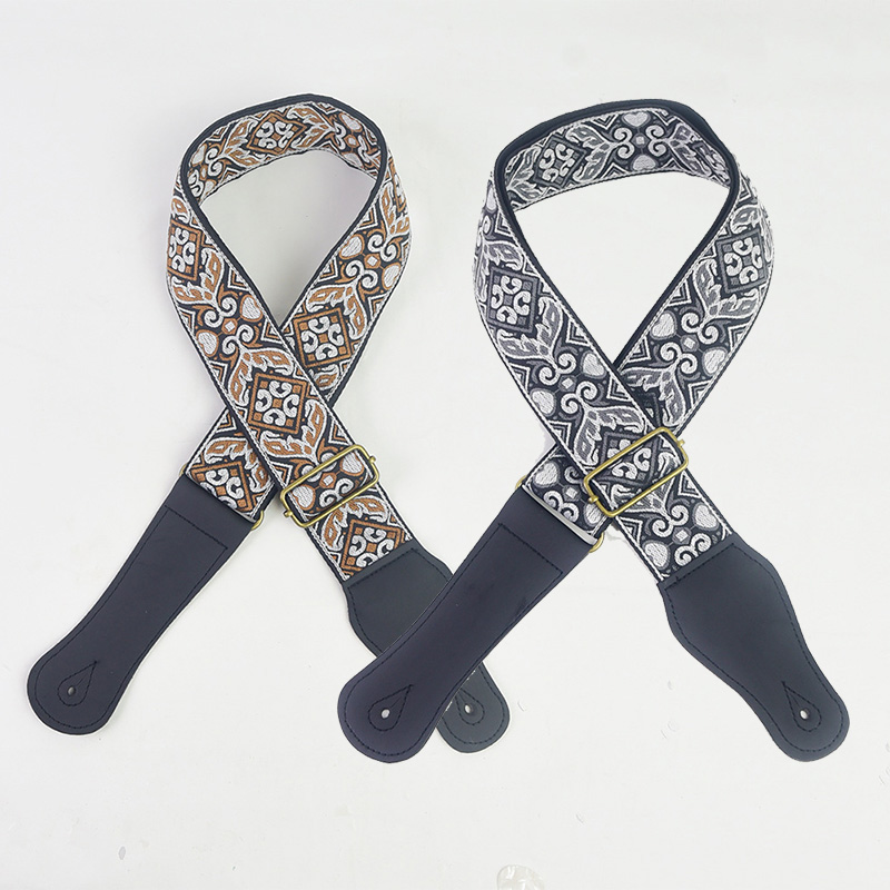 Guitar Strap Embroidered Print - Musical Instrument Organ 评论和价格